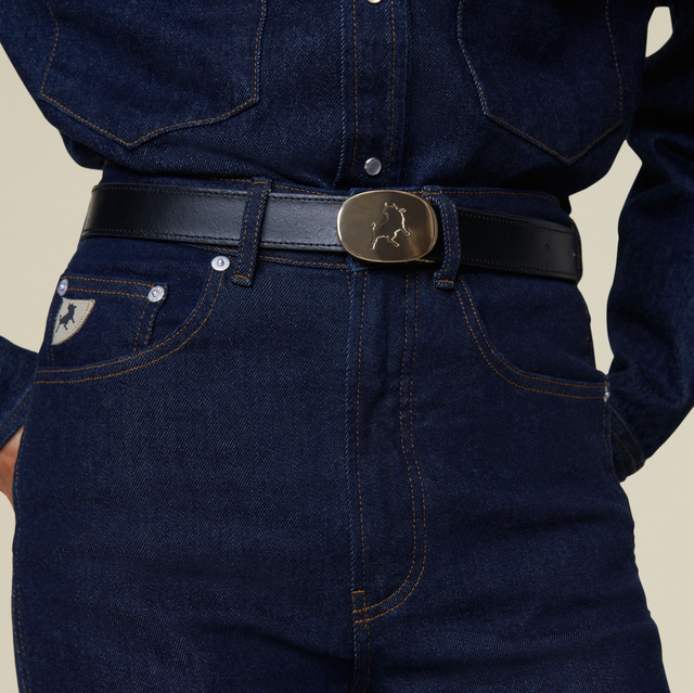 Lois Jeans Leather Belt Black Brown 