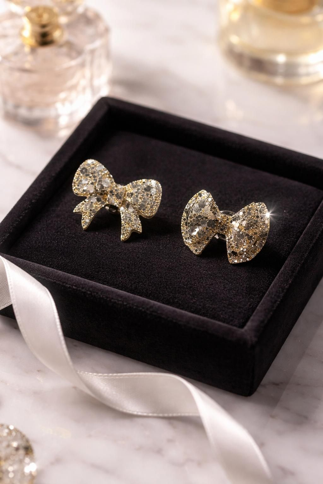 Duo de pin's - Collection Nœud Champagne