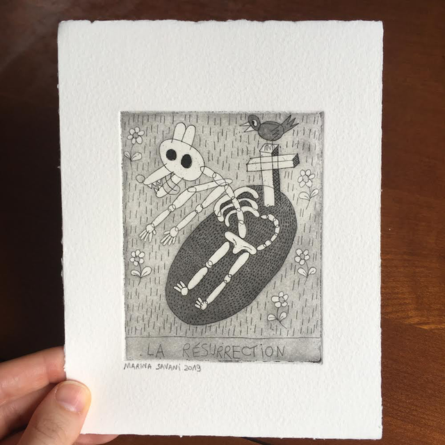 « La résurrection » - gravure sur cuivre 