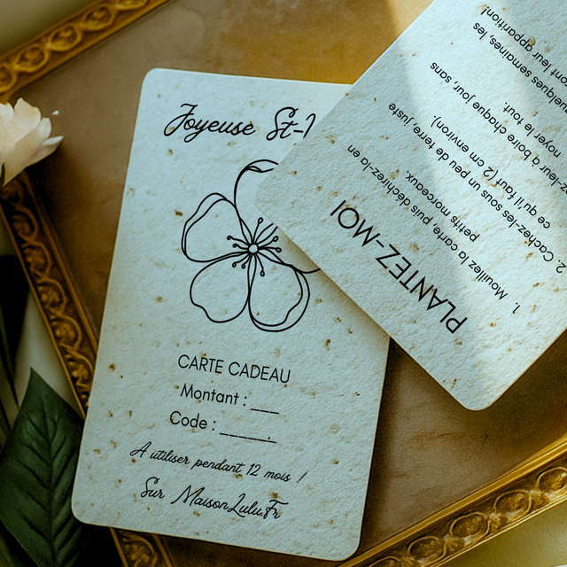 Carte cadeau à planter MaisonLuLu.Fr
