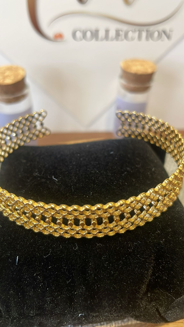 Bracelet Jonc en Acier – Modèle Tressé Gold