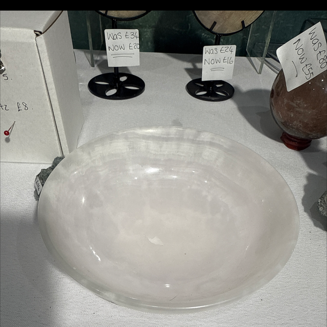 Pink calcite 6inch bowl