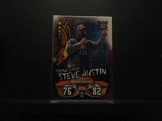 Stone Cold Steve Austin - Raw 25 Years Slam Attax Live Original Trading Card #74