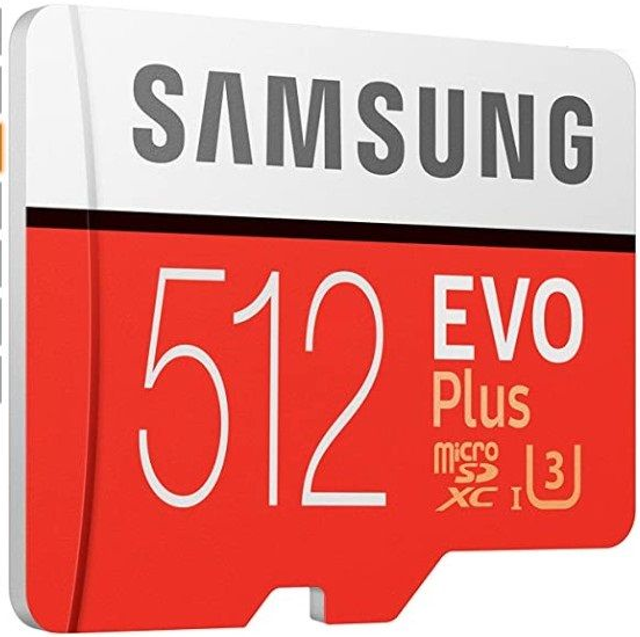 Carte Micro SD Samsung Evo Plus de 512 Go avec adaptateur