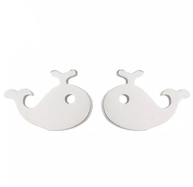 Whale Stud Earrings