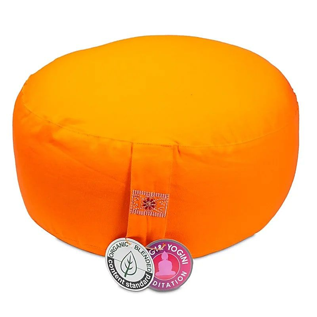 Coussin de meditation Coton BIO 33X17 ORANGE