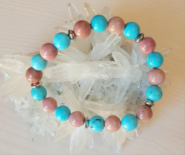 Rhodonite &amp; Howlite Turquoise