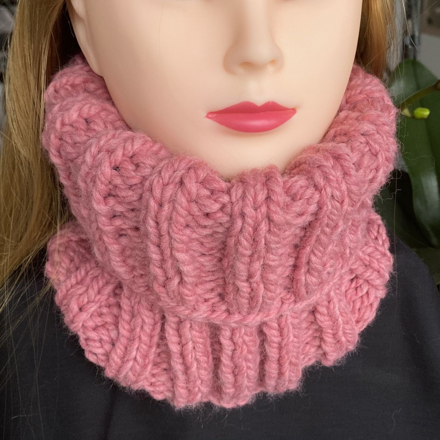 Tour de cou laine Rose