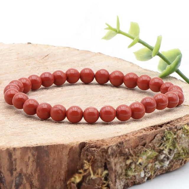 Bracelet Jaspe rouge 06mm