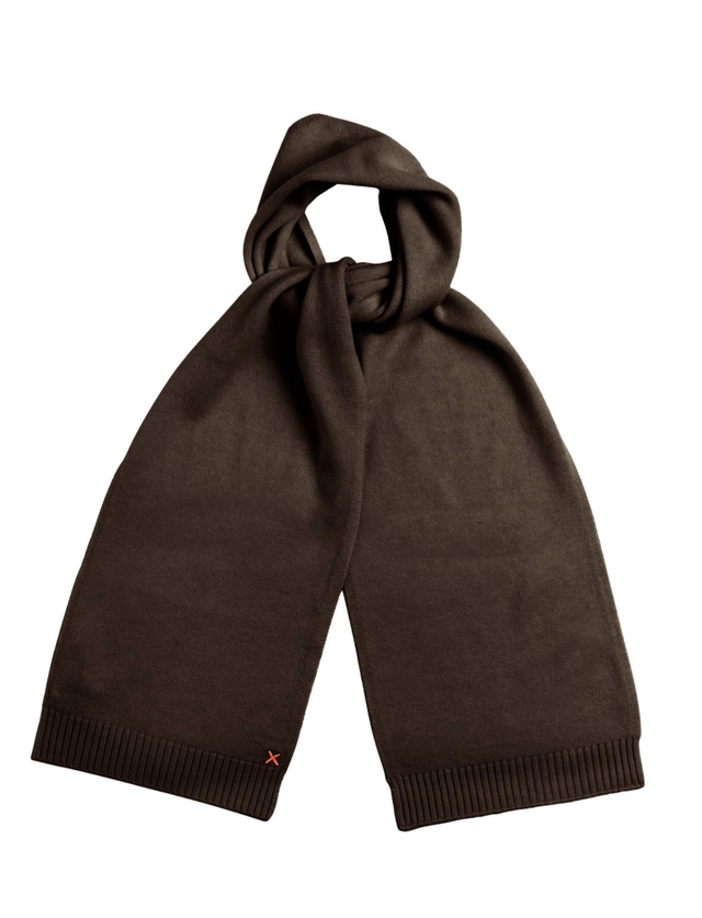 Chocolate Wool/Cashmere Scarf