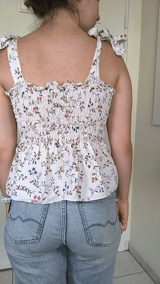Top à smocks à petites fleurs - Taille 2