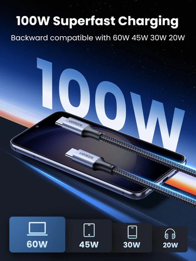 Ugreen 100W 5A USB-C to USB-C Cable