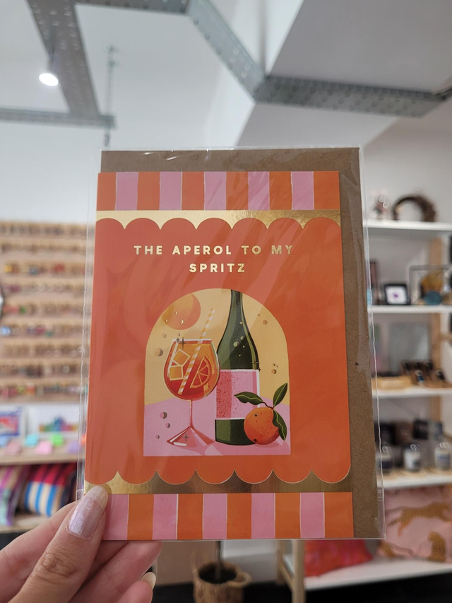 The Aperol To My Spritz Gold Foil Greetings Card - EV-016