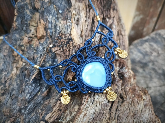 Collier ~ Opale bleue