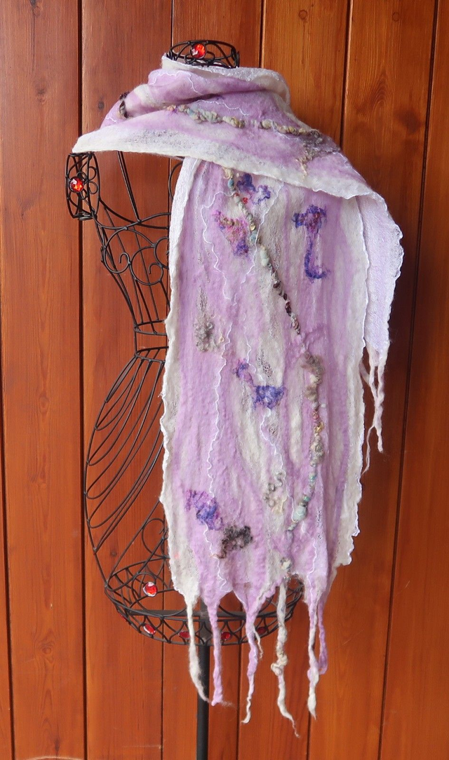 Nuno Felted Silk Scarf