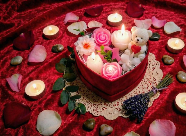 Сърце със свещи