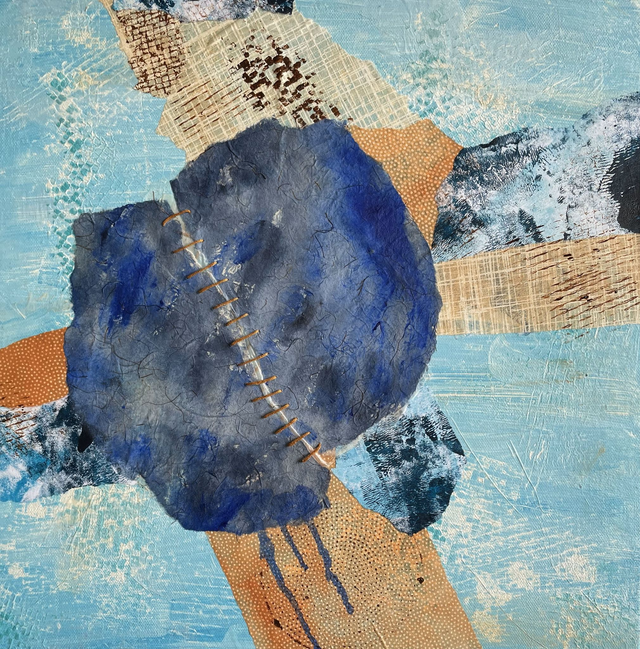 MD01 I Fixed My Heart on Harris by Maggie Davis, 43 sq cm Mixed media