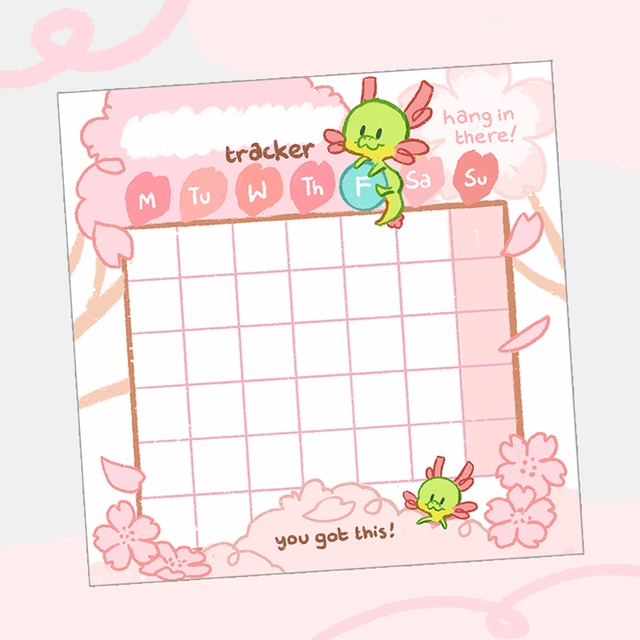 Mini notepad Habit tracker with Longlong