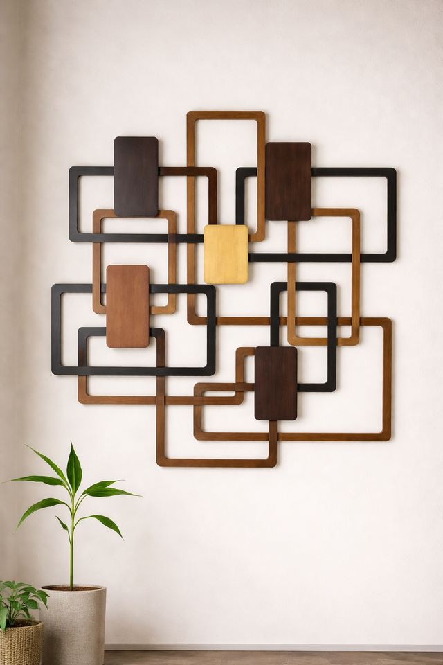 Sculpture murale géométrique SUR COMMANDE 60x80cm