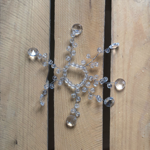 Beaded Glass Snowflake