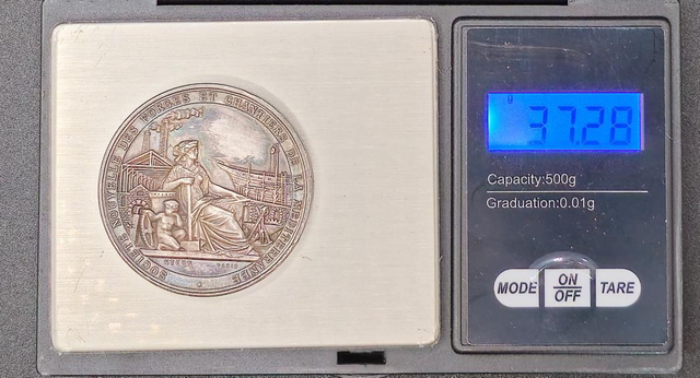 Médaille historique en Argent 1855 signée Stern