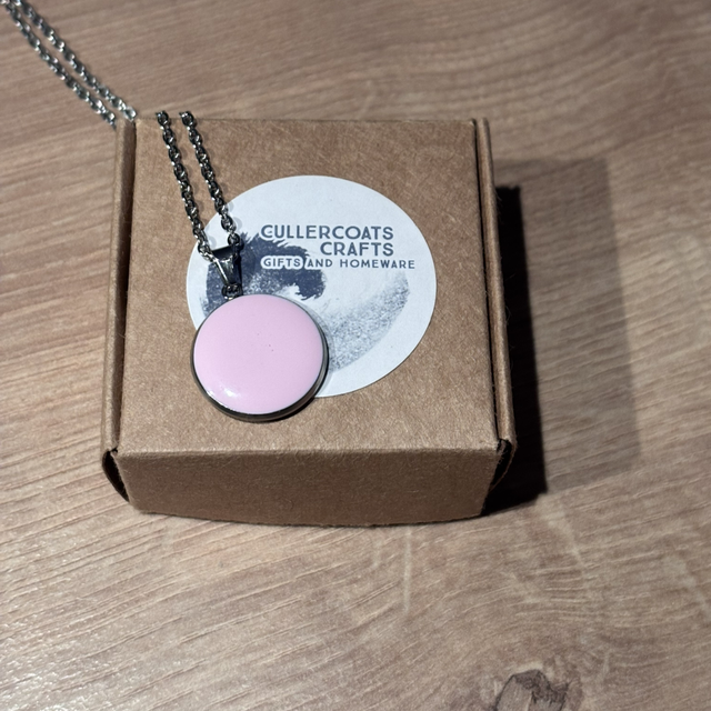 Baby pink charm necklace 