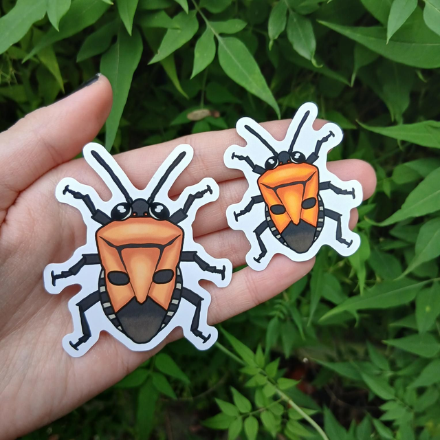 Man Faced Stink Bug Sticker