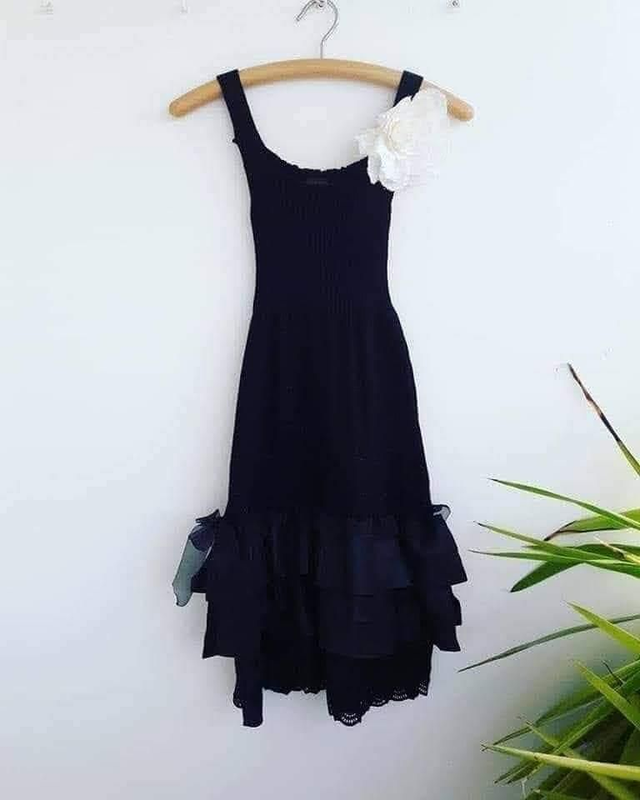 Dress with silk fabrics