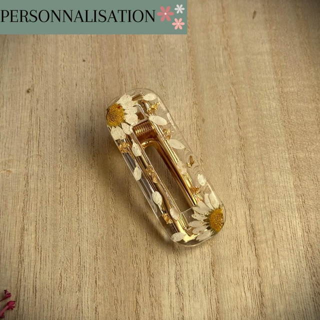 Personnalisation barrette à cheveux – créez votre propre bijou en fleurs séchées