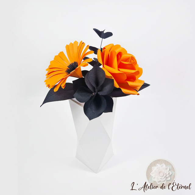 Décoration d'Halloween - Rose et marguerite