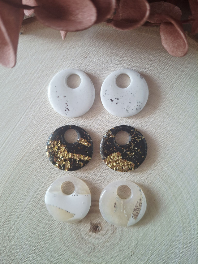 Pampilles Perla - feuille d'or (sans créoles)