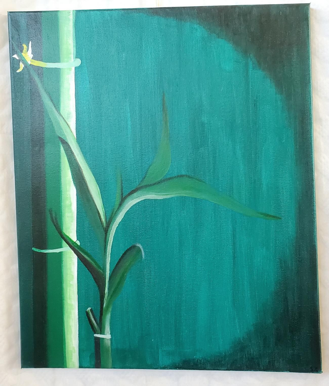 Toile acrylique le bambou