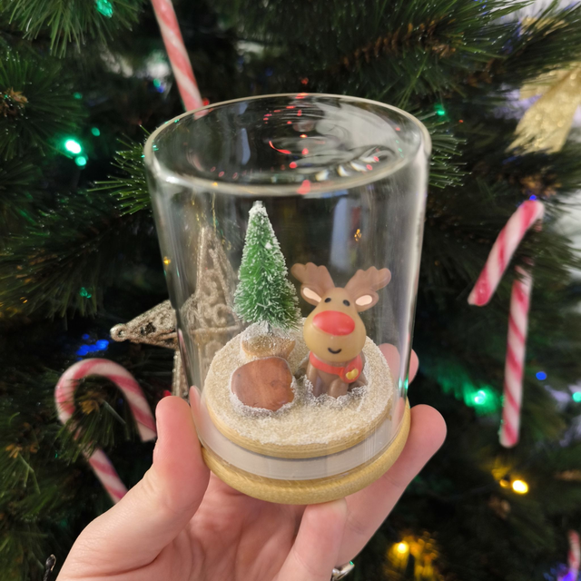 Ami protecteur - Renne de Noël (jaspe rouge)