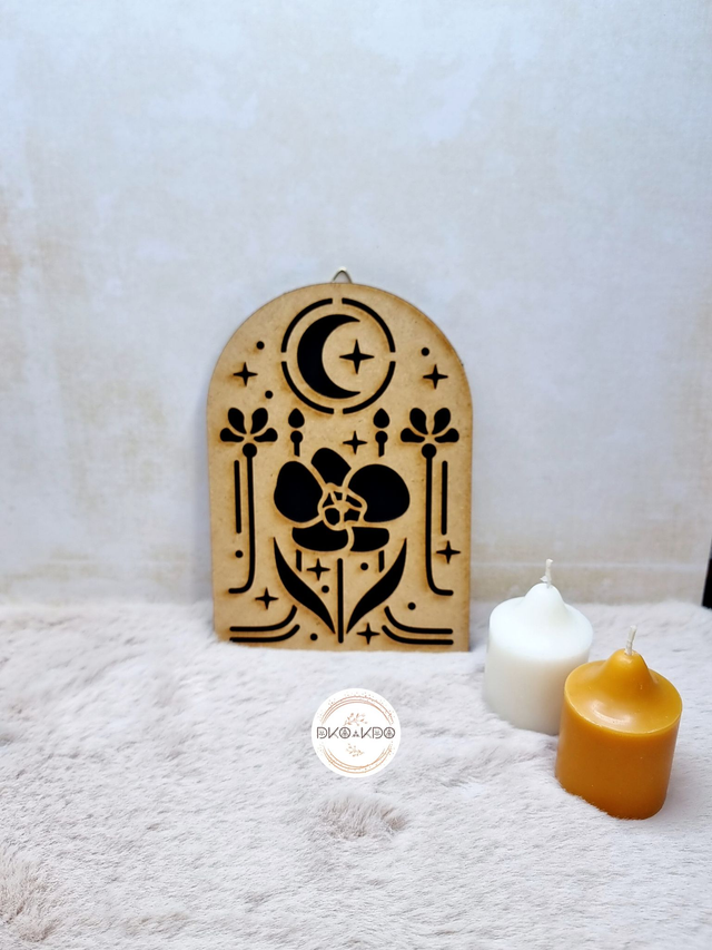 Mini tableau en bois boheme