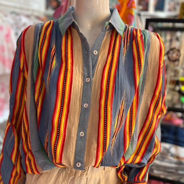 Baumwoll Bluse One Size