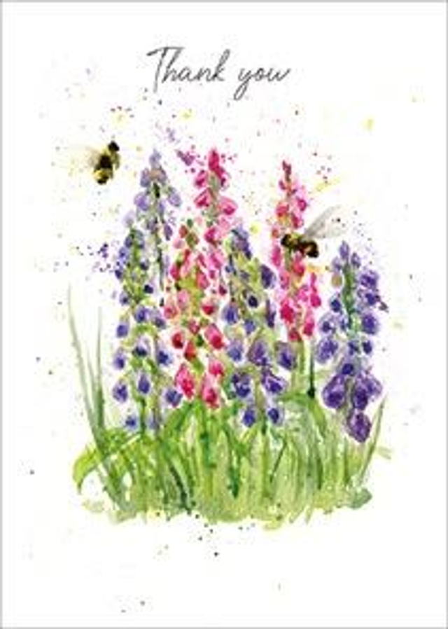 Foxglove & Bees Thank You B033