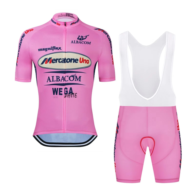 Pantani Cycling Kit Jersey | Mercatone Uno Bike Team Shirt | Summer Short Sleeve PRO FIT