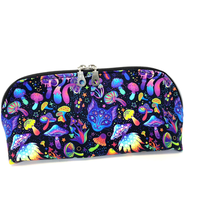 Large Cats and Mushrooms Pouch 
