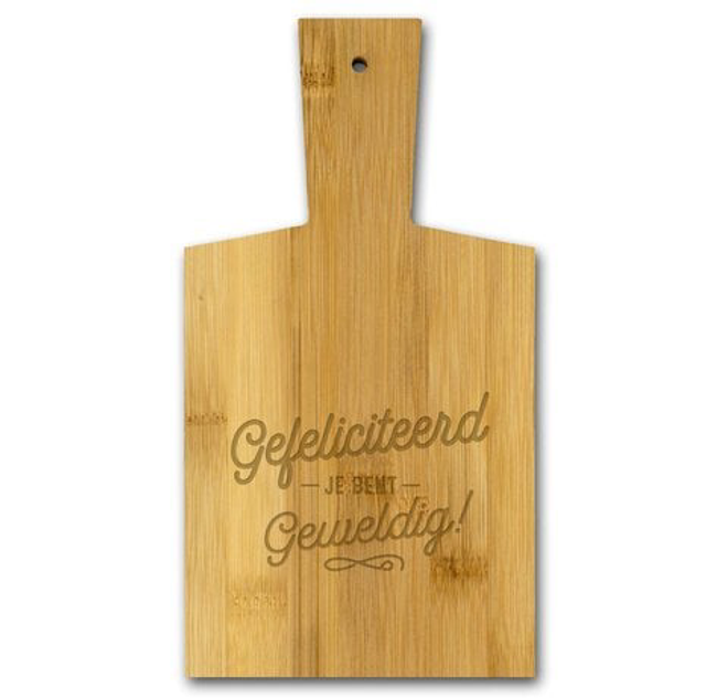 Borrelplank: Gefeliciteerd je bent geweldig!