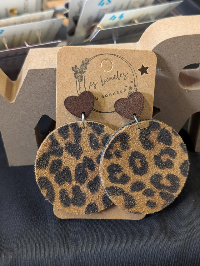 Boucles d&#039;oreilles léopard Moon mo427