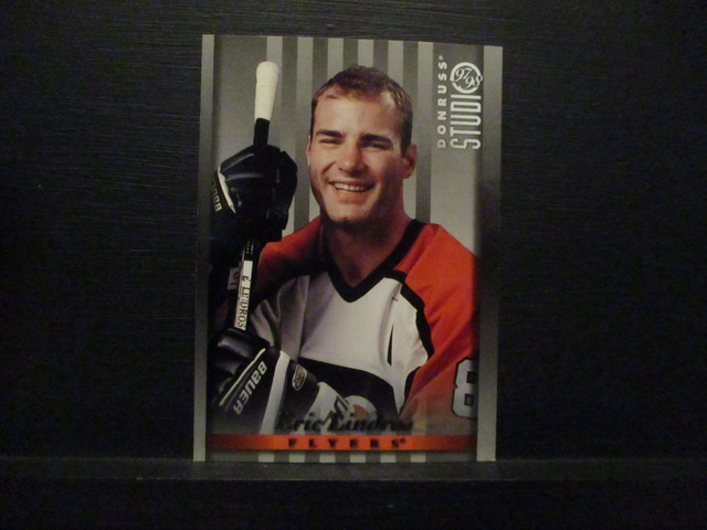 Eric Lindros - NFL 1997 Donruss Studio Ice Hockey Original Trading Card #3