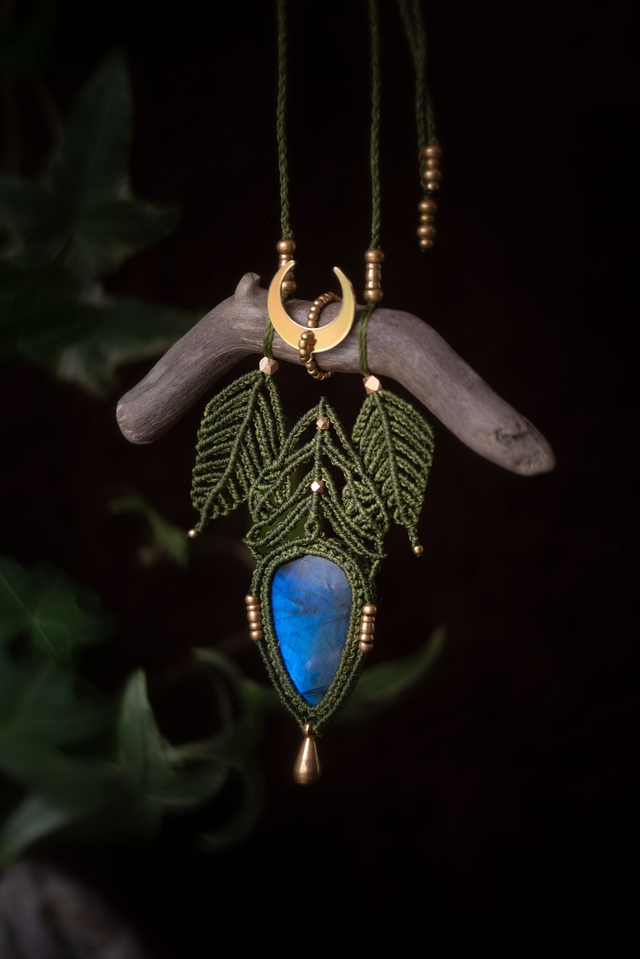 Lassiel - Talisman labradorite et bois flotté