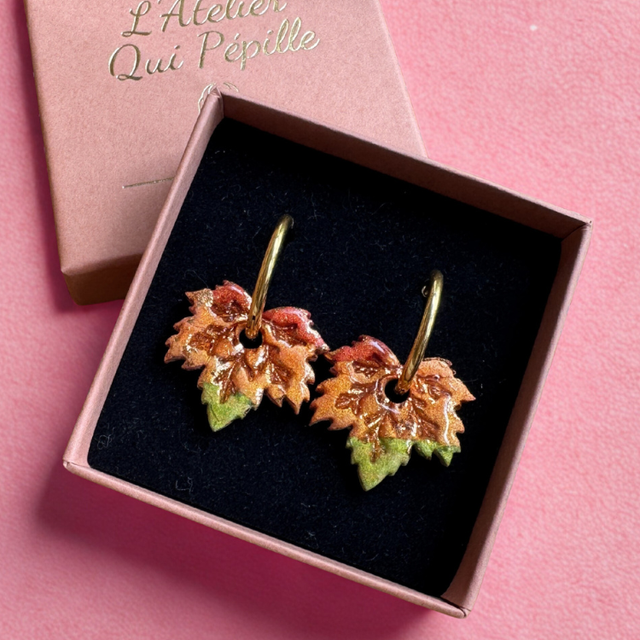 Erables Tricolore Rouille, citrouille, vert mousse