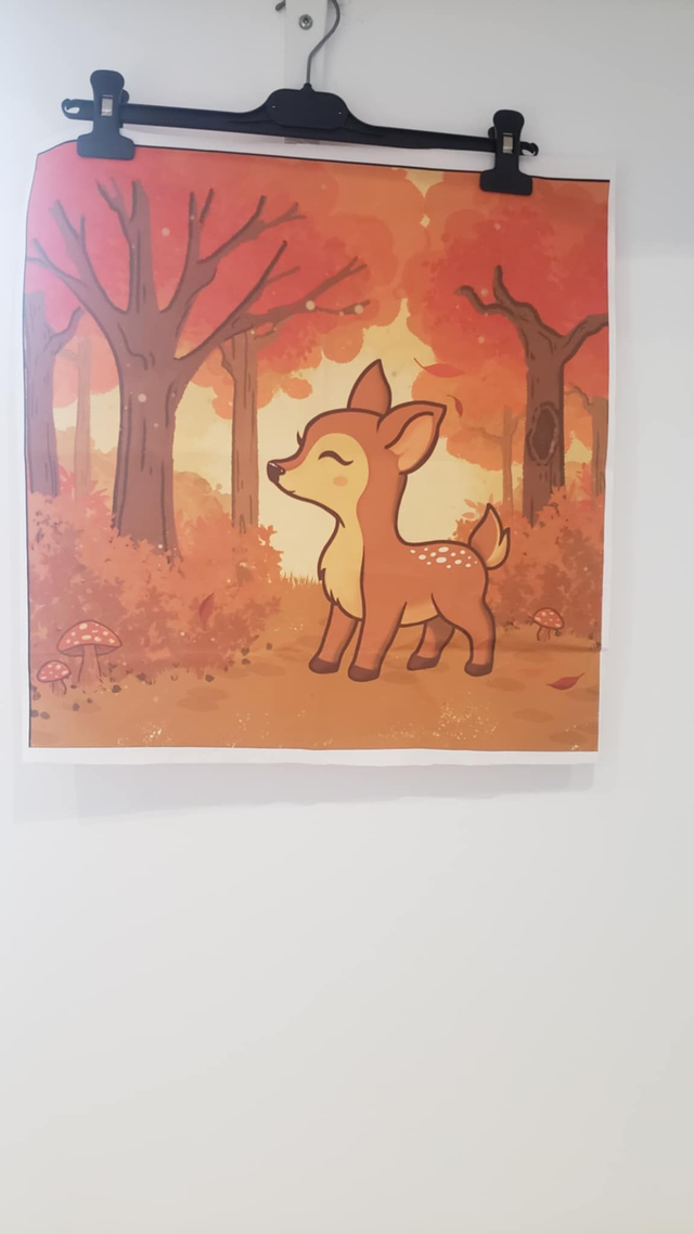 panneau housse de coussin biche