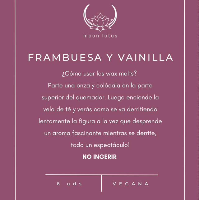 WAX MELT L FRAMBUESA Y VAINILLA