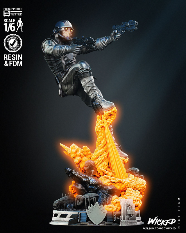 STATUE STAR LORD Gardiens de la galaxie série Marvel comics