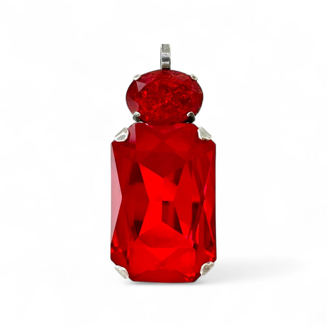 Anhänger BIG OCTAGON PLUS Light Siam, Light Siam ICE, Rot