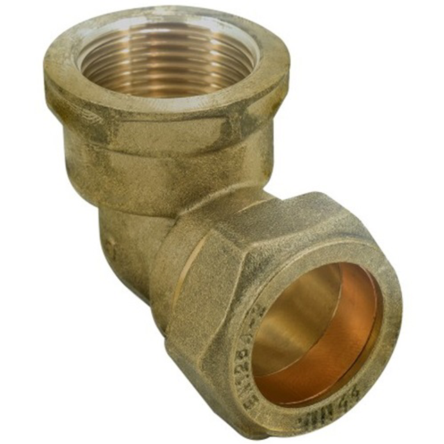 Compression Elbow Female Brass 15mm