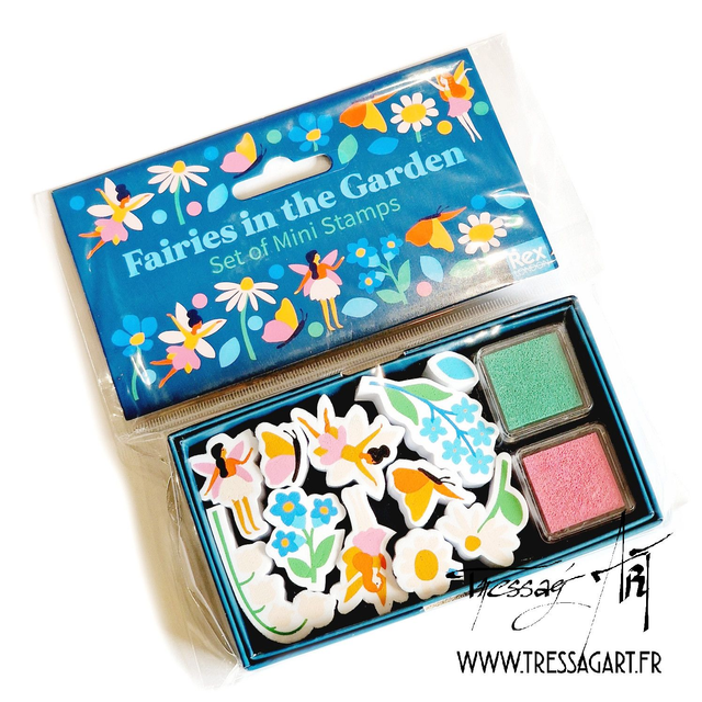 REX LONDON - SET MINI TAMPONS FEERIE JARDIN FLEURS - RE019