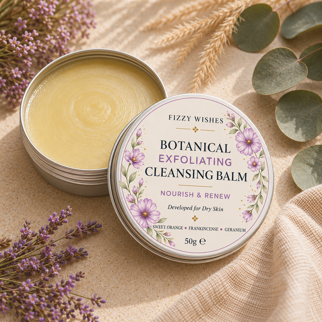 Exfoliating Cleansing Balm for Dry Skin with Essential Oils